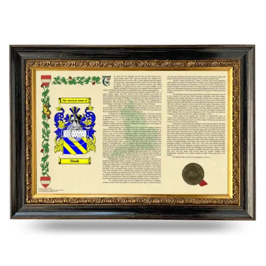 Hank Armorial Landscape Framed - Heirloom