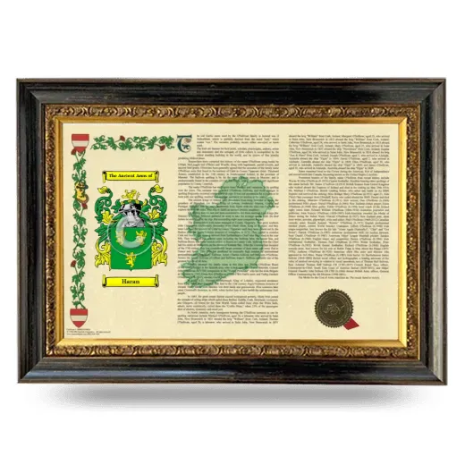 Haran Armorial Landscape Framed - Heirloom