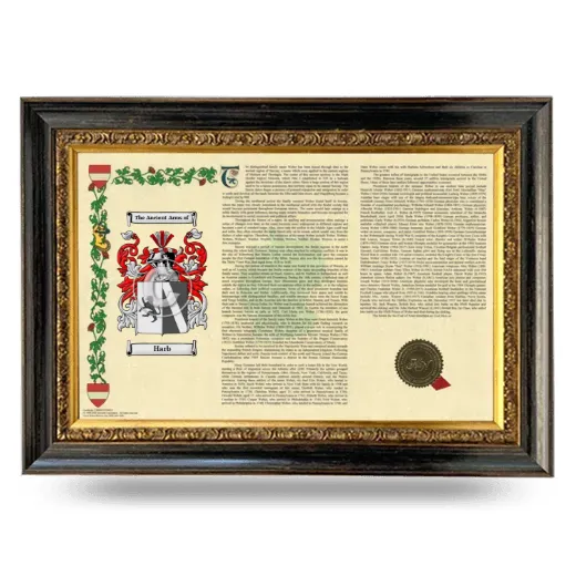 Harb Armorial Landscape Framed - Heirloom