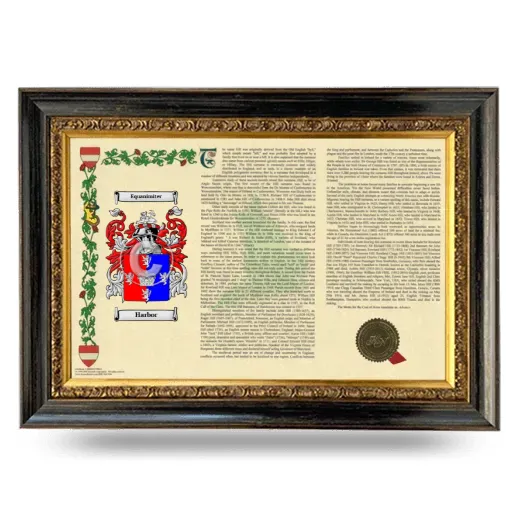 Harbor Armorial Landscape Framed - Heirloom