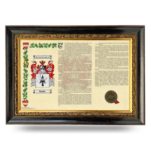 Harder Armorial Landscape Framed - Heirloom