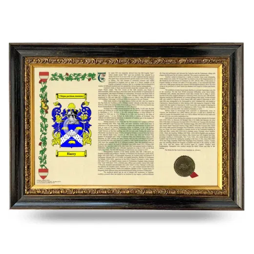 Harry Armorial Landscape Framed - Heirloom