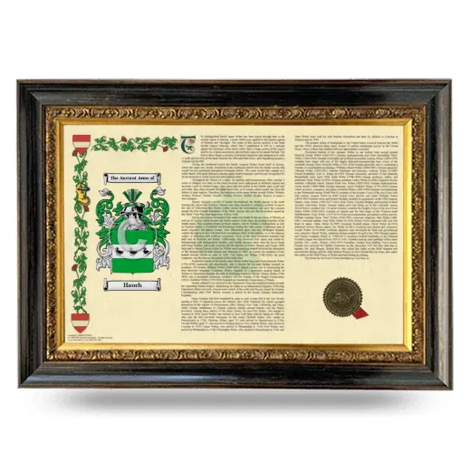 Hauch Armorial Landscape Framed - Heirloom