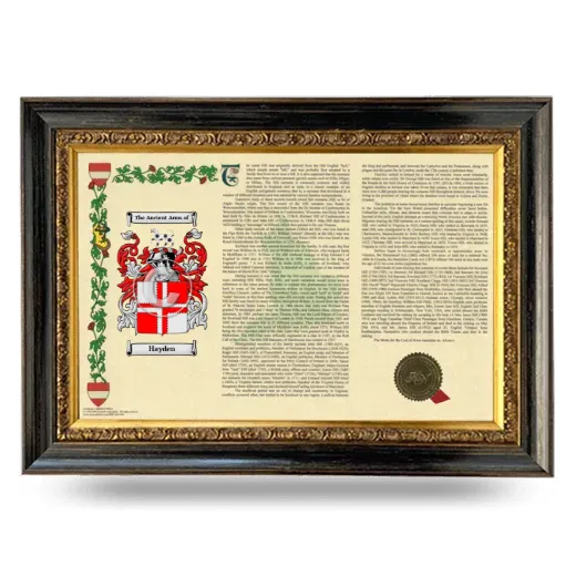 Hayden Armorial Landscape Framed - Heirloom