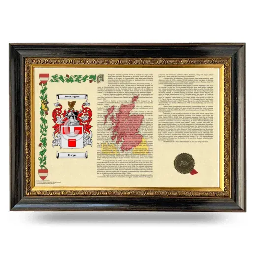Haye Armorial Landscape Framed - Heirloom