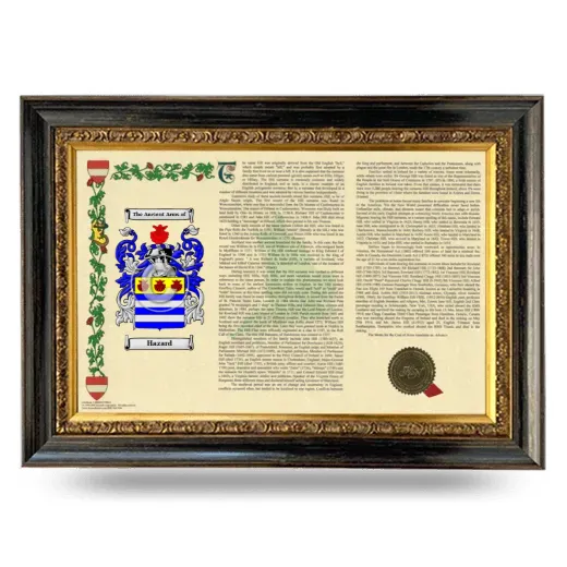 Hazard Armorial Landscape Framed - Heirloom