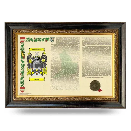 Heald Armorial Landscape Framed - Heirloom
