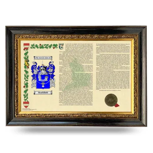 Heathfield Armorial Landscape Framed - Heirloom