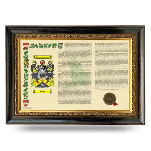 Hebb Armorial Landscape Framed - Heirloom