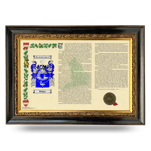 Hedges Armorial Landscape Framed - Heirloom