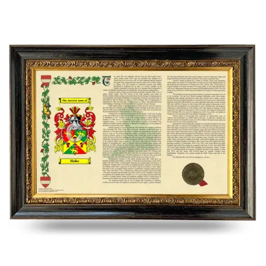 Hefer Armorial Landscape Framed - Heirloom