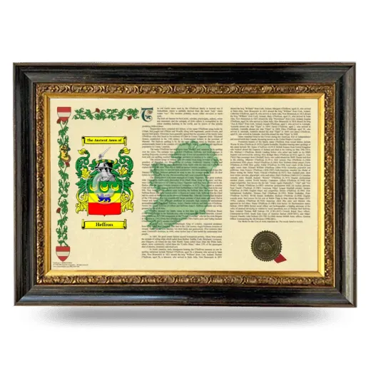 Heffron Armorial Landscape Framed - Heirloom