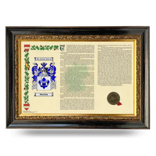 Heinlein Armorial Landscape Framed - Heirloom