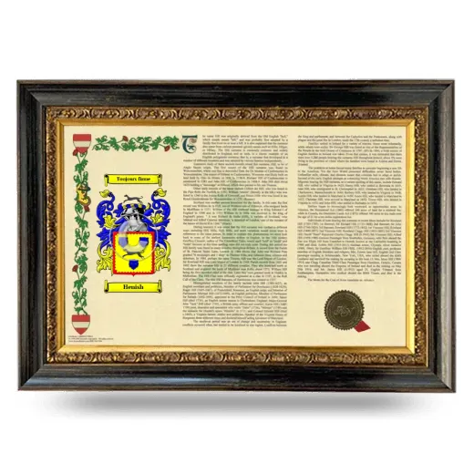 Henish Armorial Landscape Framed - Heirloom