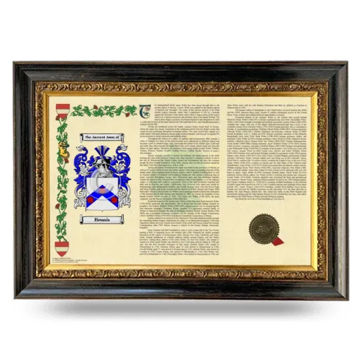 Hennis Armorial Landscape Framed - Heirloom