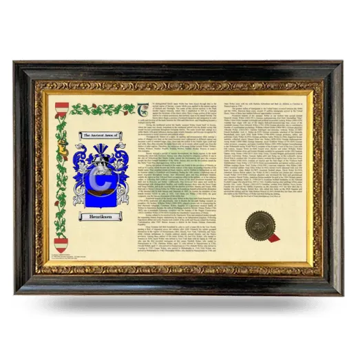 Henriksen Armorial Landscape Framed - Heirloom