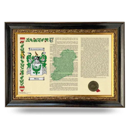 Henry Armorial Landscape Framed - Heirloom