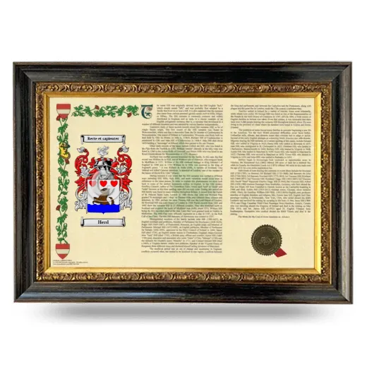 Herd Armorial Landscape Framed - Heirloom