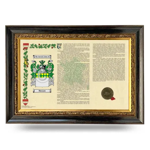 Hermer Armorial Landscape Framed - Heirloom