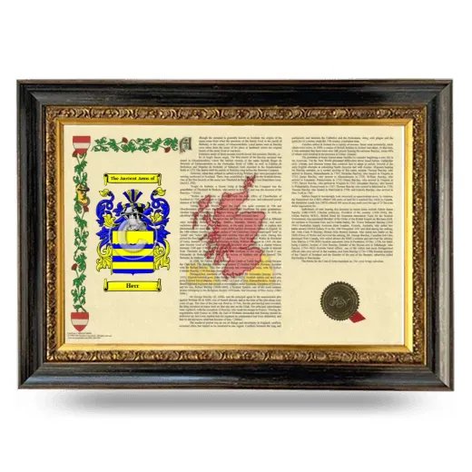 Herr Armorial Landscape Framed - Heirloom