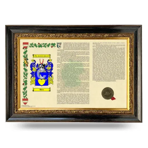 Herz Armorial Landscape Framed - Heirloom