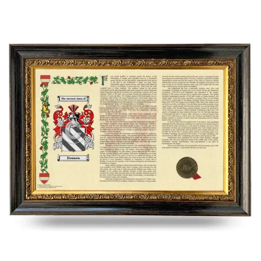 Heuwen Armorial Landscape Framed - Heirloom