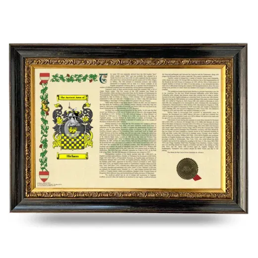 Hicham Armorial Landscape Framed - Heirloom