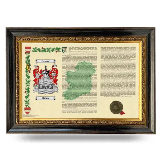 Hichin Armorial Landscape Framed - Heirloom