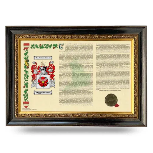 Higginbotham Armorial Landscape Framed - Heirloom