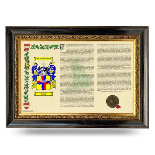 Hiron Armorial Landscape Framed - Heirloom