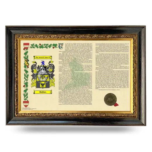 Hobbes Armorial Landscape Framed - Heirloom