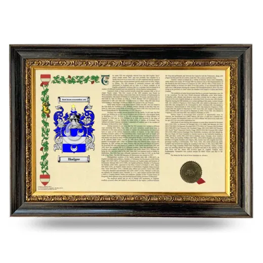 Hodgee Armorial Landscape Framed - Heirloom