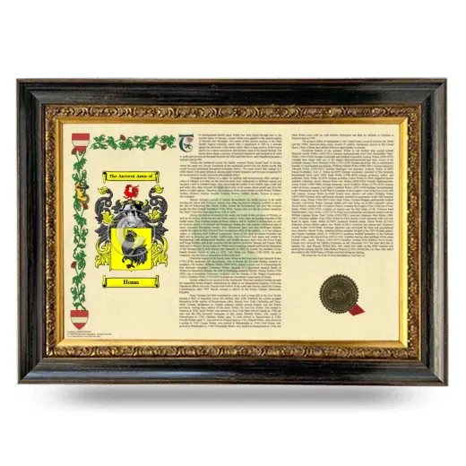 Honn Armorial Landscape Framed - Heirloom