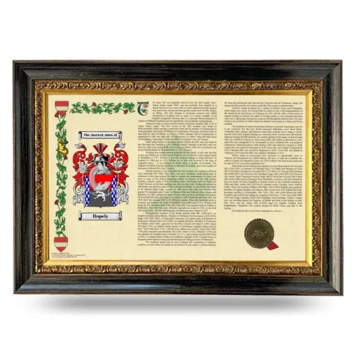 Hopely Armorial Landscape Framed - Heirloom