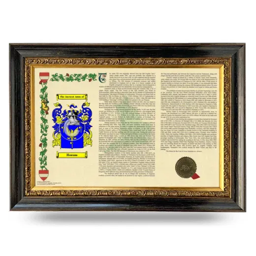 Horum Armorial Landscape Framed - Heirloom