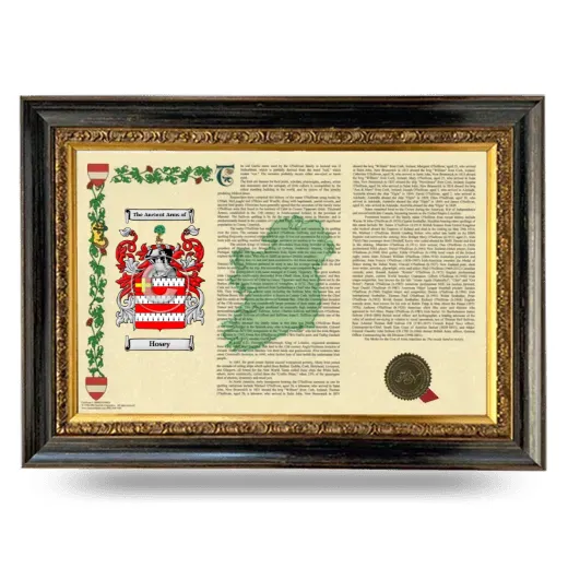 Hosey Armorial Landscape Framed - Heirloom