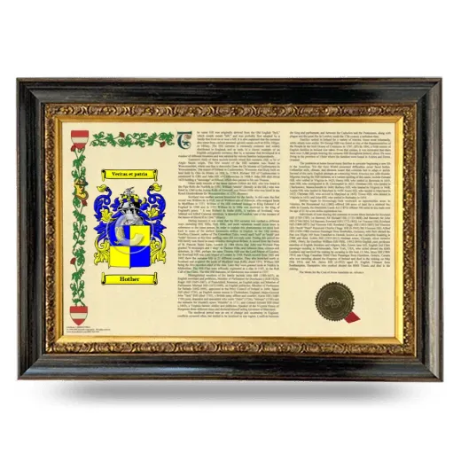 Hother Armorial Landscape Framed - Heirloom