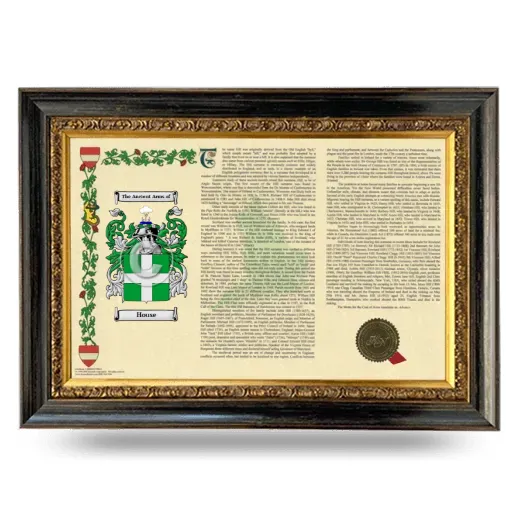 House Armorial Landscape Framed - Heirloom
