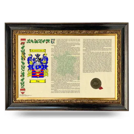Hug Armorial Landscape Framed - Heirloom