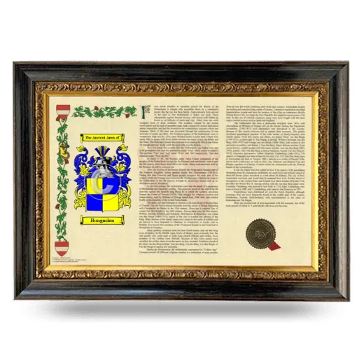 Hungarian Armorial Landscape Framed - Heirloom