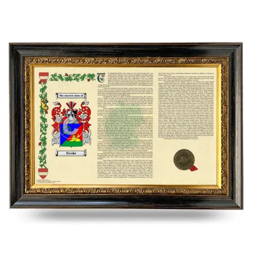 Hunke Armorial Landscape Framed - Heirloom