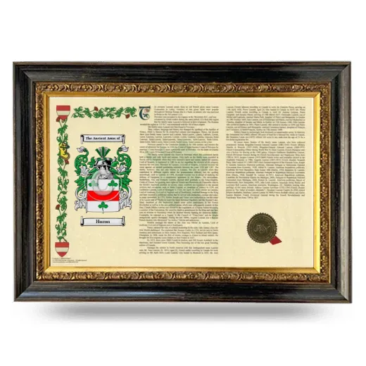 Huron Armorial Landscape Framed - Heirloom