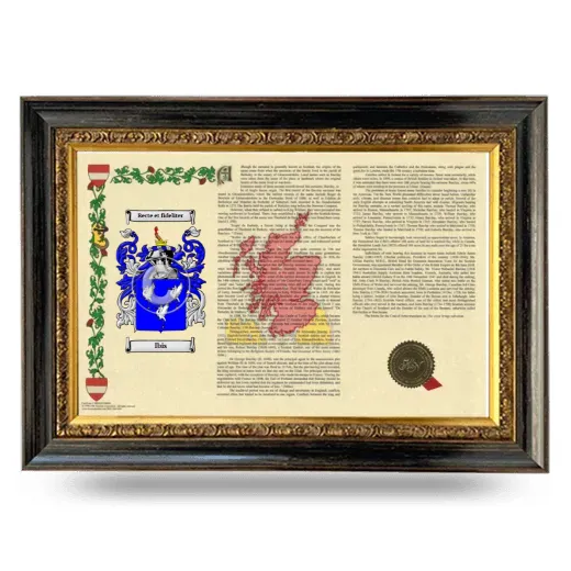 Ibis Armorial Landscape Framed - Heirloom
