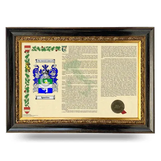 Ignatius Armorial Landscape Framed - Heirloom