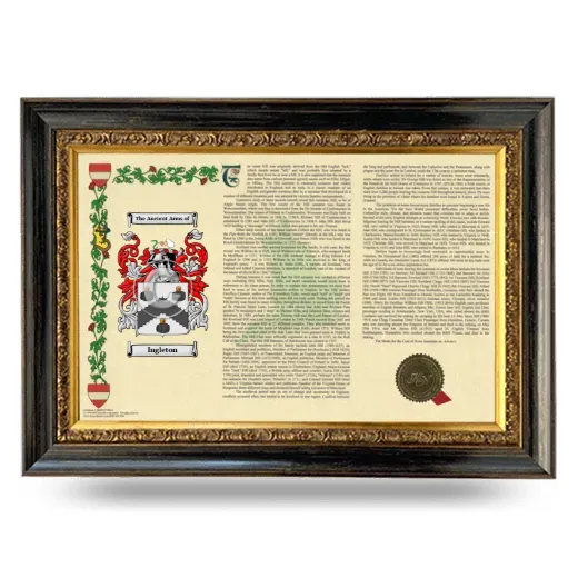 Ingleton Armorial Landscape Framed - Heirloom