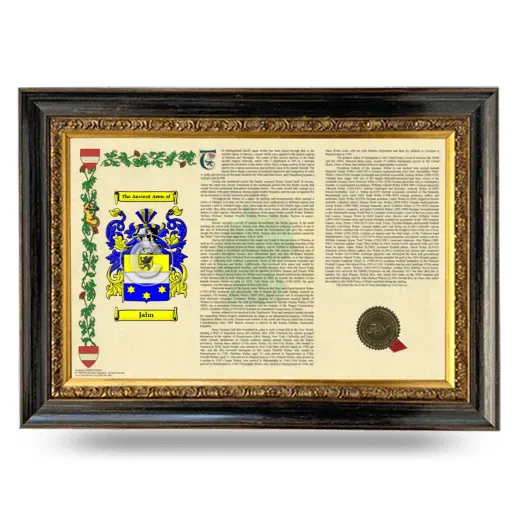 Jahn Armorial Landscape Framed - Heirloom