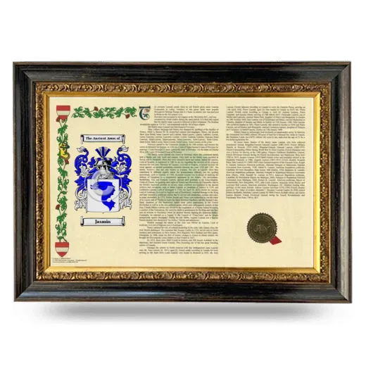 Jasmin Armorial Landscape Framed - Heirloom