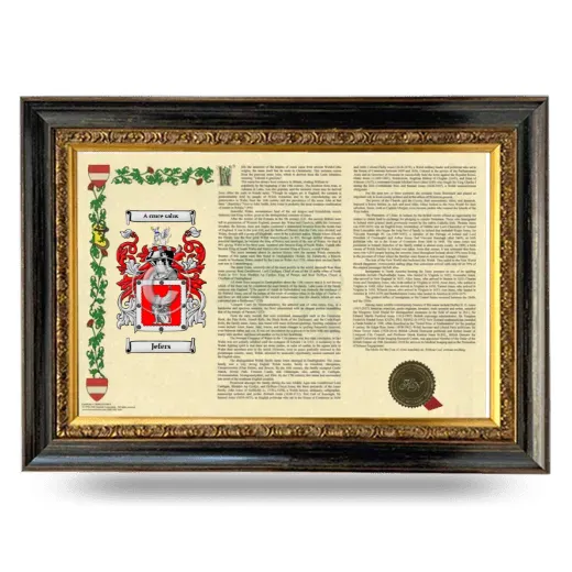 Jefers Armorial Landscape Framed - Heirloom