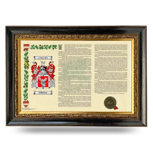 Jefferson Armorial Landscape Framed - Heirloom