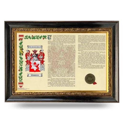 Johansson Armorial Landscape Framed - Heirloom
